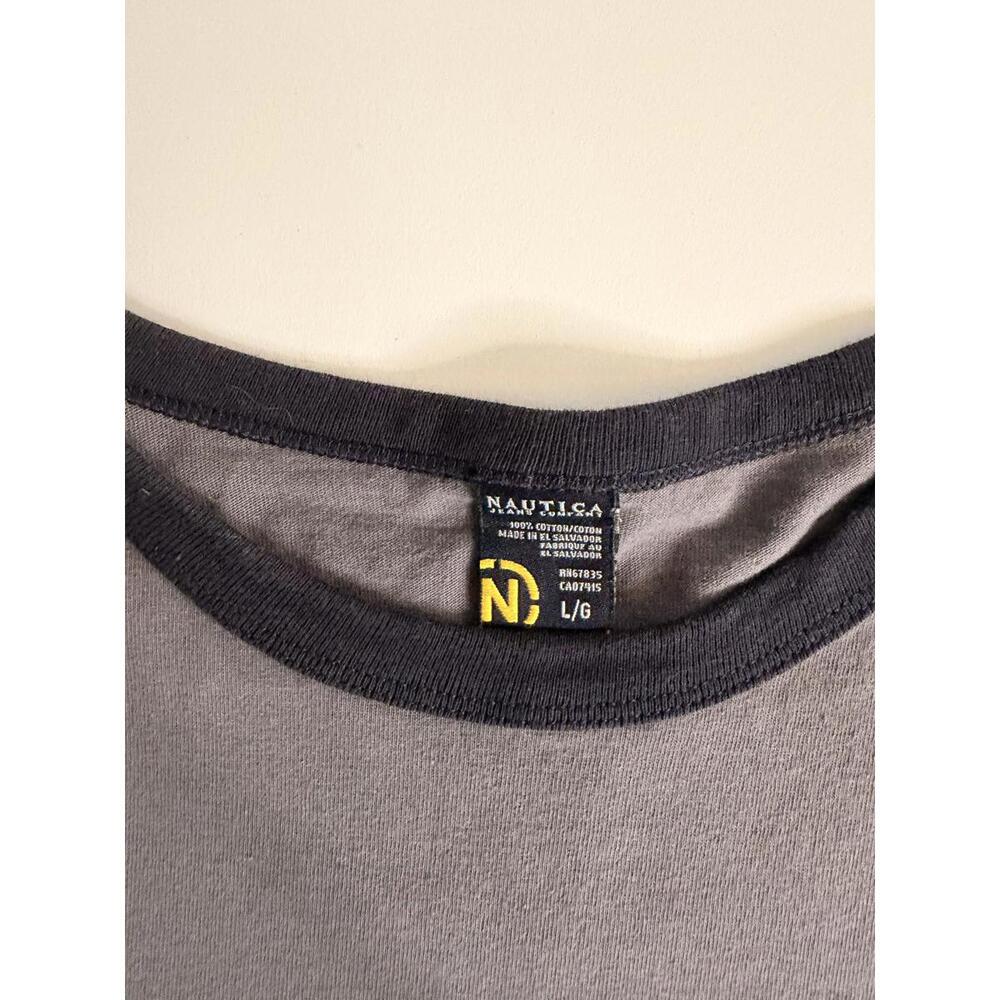 Y2k Nautica Men's Gray Graphic T-Shirt Large - Picture 3 of 4